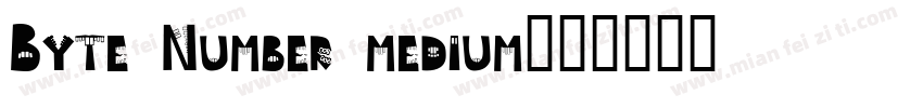 Byte Number medium字体转换